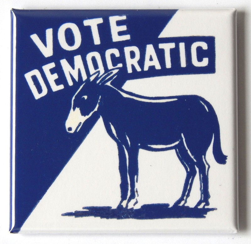 Vote Democratic FRIDGE MAGNET (sign donkey matchbook)