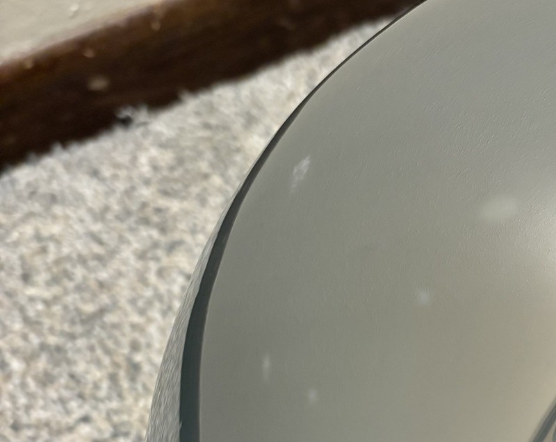Crate & Barrel Alba Vase Metallic Gray Teardrop Art Glass Statement Decor 18” gallery