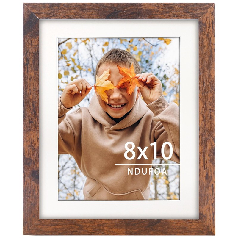 8×10 Picture Frame, Display Photos 6×8 with Mat or 8×10 without Mat, Poster F…