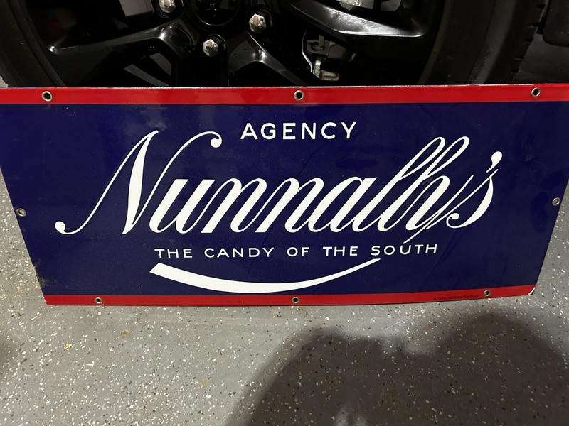 Nunnally’s Candy Metal Tin Sign Inspirational Garage Plate