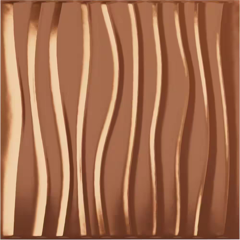 19-5/8-In W X 19-5/8-In H Shoreline Endurawall Decorative 3D Wall Panel Copper gallery
