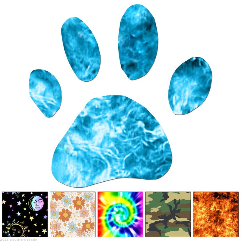 Dog Cat Paw Print – Decal Sticker – Multiple Patterns & Sizes – ebn7529