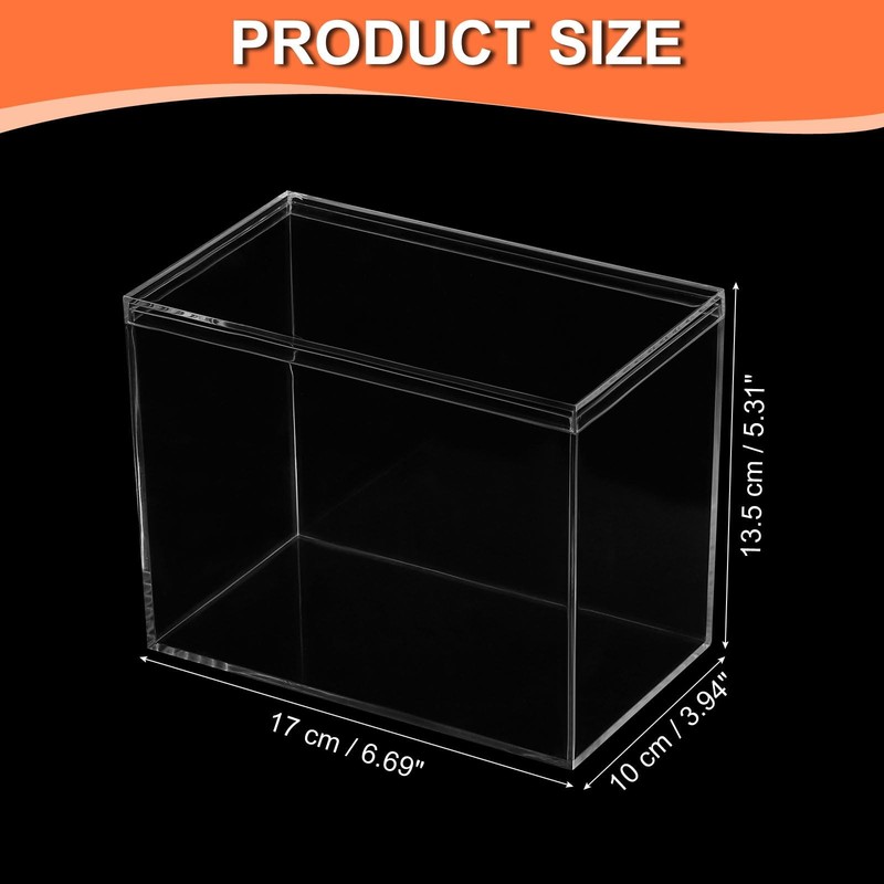 Patikil Acrylic Lid 6.69 X 3.94 X 5.31 Clear Acrylic Display Boxes Plastic gallery
