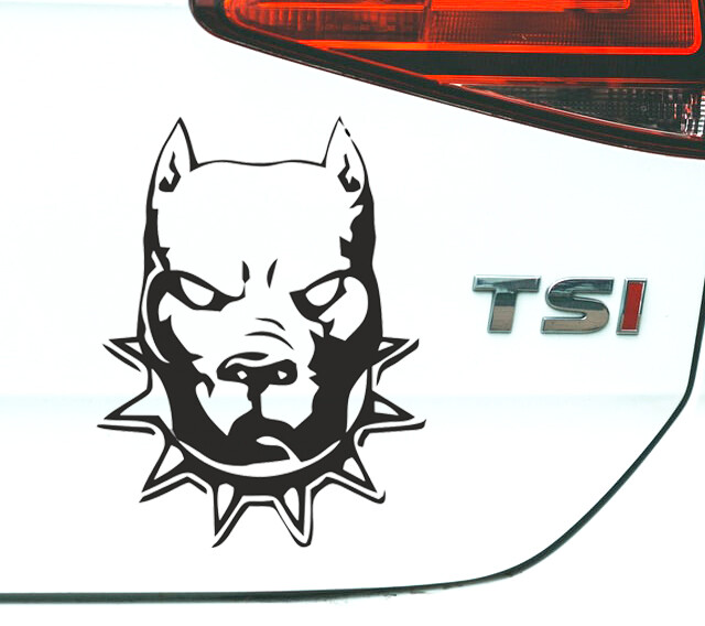 Bulldog Car Decal Angry Dog Bumper Sticker Back Window Removable 6×5 in 2