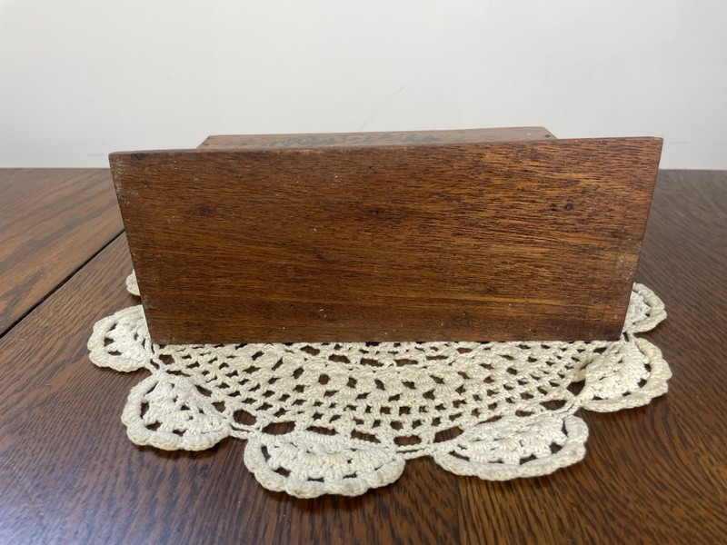 Vintage 1960’s Hand Crafted Wooden Letter Holder Desk Top Style Caddy Organizer gallery