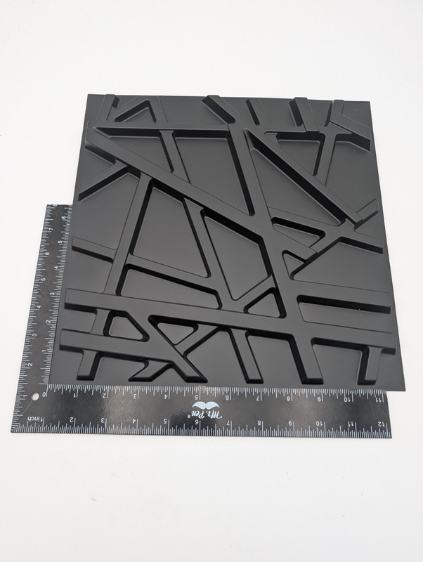 12''x12'' Paintable 3D Wall Panels - Black Accent for Living Room & Gaming 30 Pk gallery