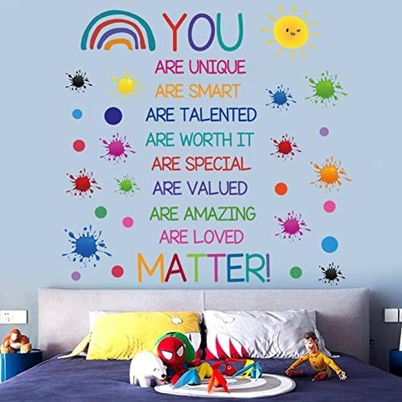 Colorful Inspirational Quote Wall Decals Motivational Phrase Wall Decor Sticker gallery