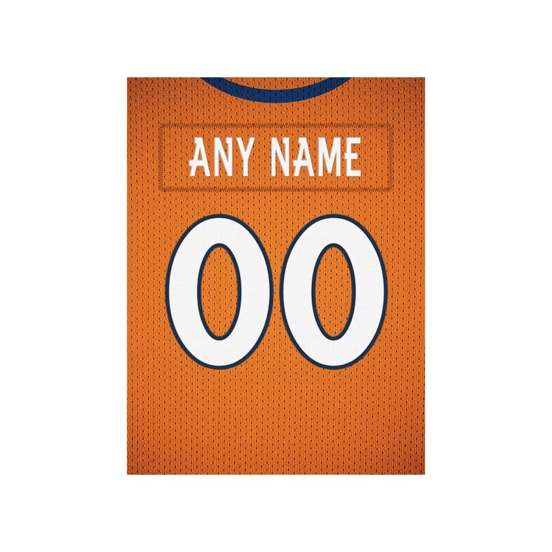 Denver Broncos Orange Football Jersey Print – Personalized Any NAME & NUMBER