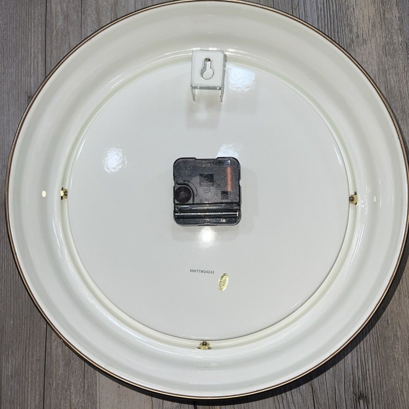 Mackenzie-Childs Mocha Check School Wall Clock Brand New Beautiful gallery