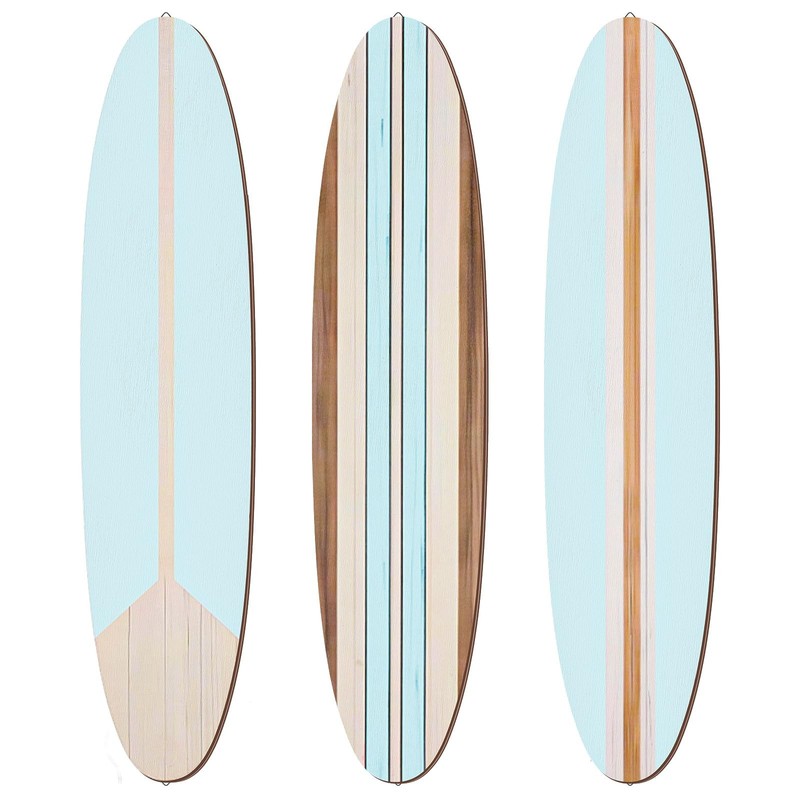 3 Pieces Surfboard Wall Decor 23.6″ x 5.4″ Preppy Beach Room Decor Aesthetic …