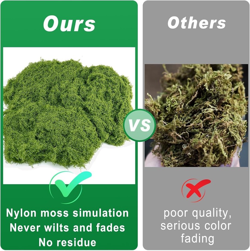 Artificial Moss 50g – Realistic Decorative Green Moss for DIY Crafts gallery