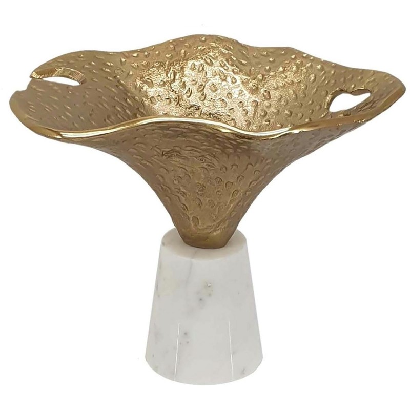 A&B Home 77916 Anita Gold and White Decorative Object