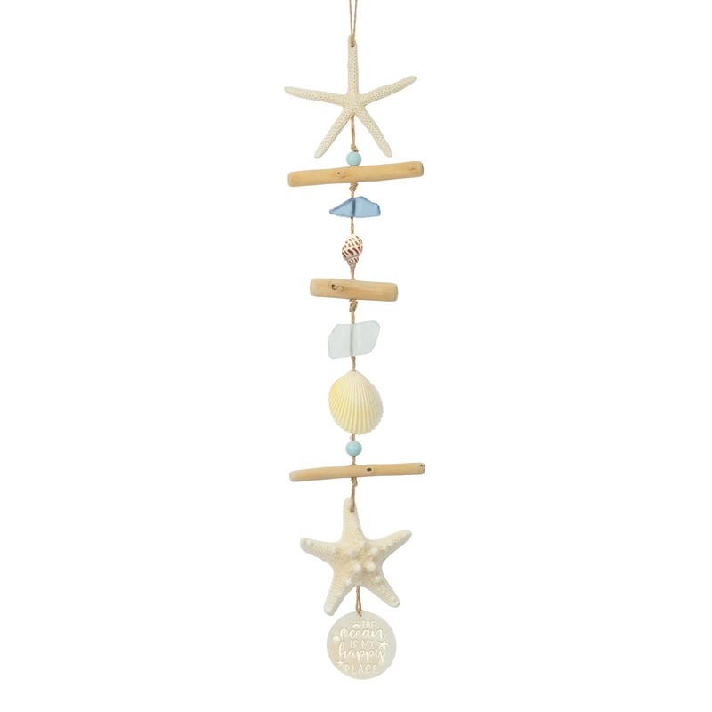 Coastal Wall Decor – Beach Wall Art Handcrafted with Driftwood,Starfish,Conch...
