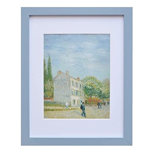 8×10 Wood Picture Frame with Real Glass Cover Photo Frame 8×10″ 1 PCS Blue