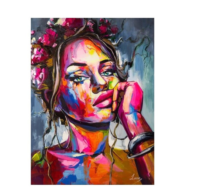 Colorful Graffiti Woman Art Canvas Painting Poster and Print Wall Art Home Decor