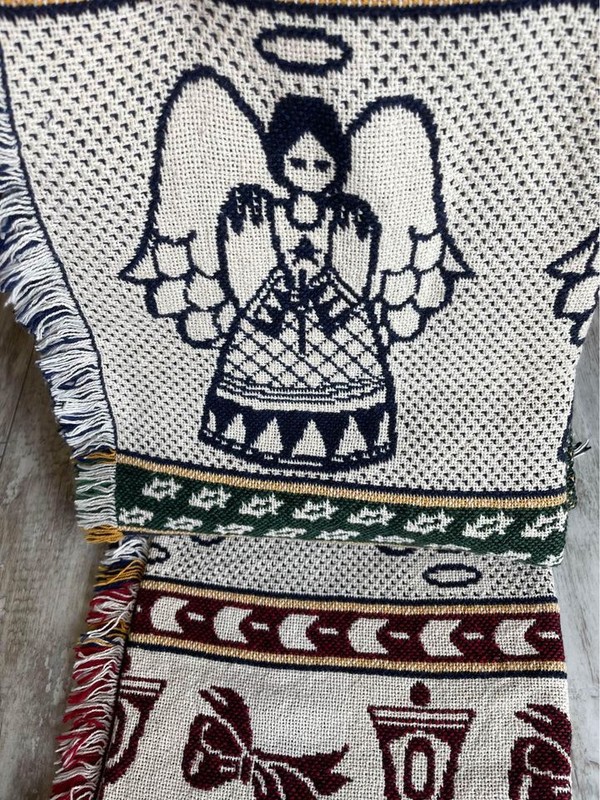 Vintage w/ Tags 50x60 Candlelight Angels Double Woven Throw Blanket gallery