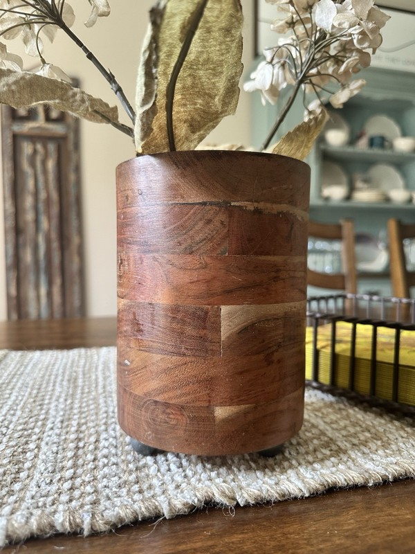 Mango Wood Vase Made In India
