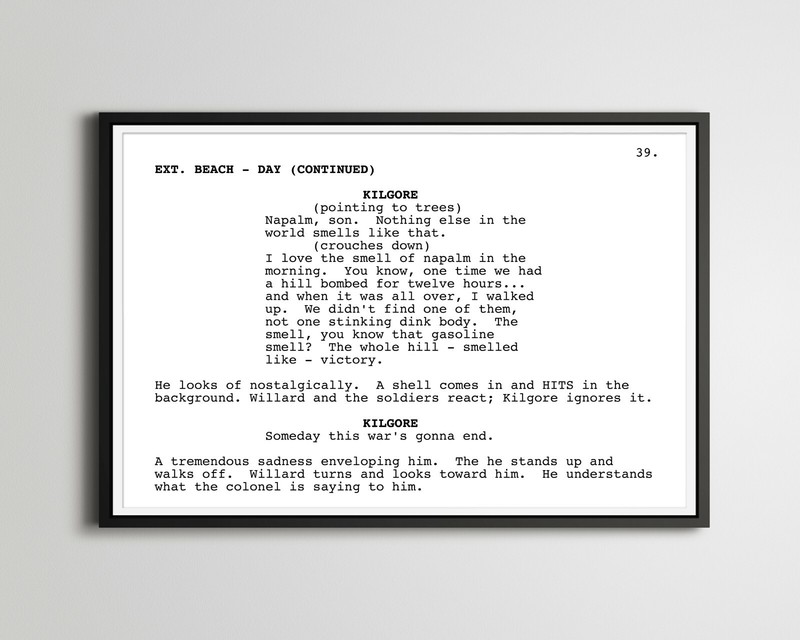 Apocalypse Now Screenplay POSTER! (up to 24" x 36") - Film - Movie - Napalm