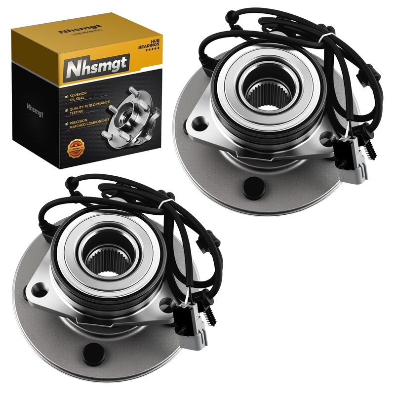 Pair 515039 Front Wheel Bearing and Hub Assembly with ABS Compatible with Dod...