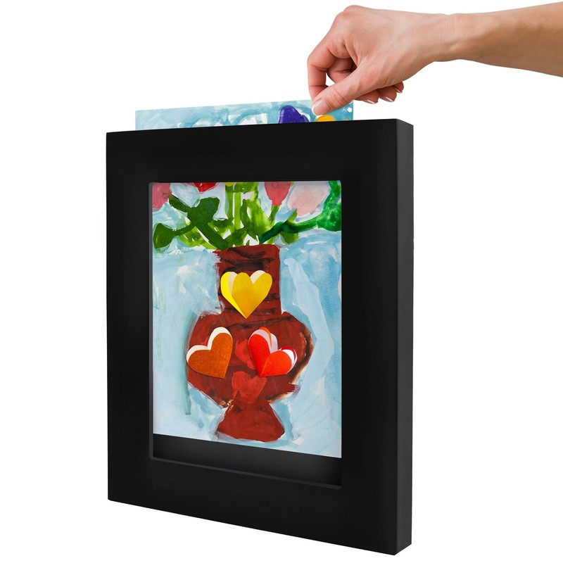 Americanflat 8.5×11 Kids Art Frame – Slide In 8.5×11 Picture Frame Holds 25 Artw
