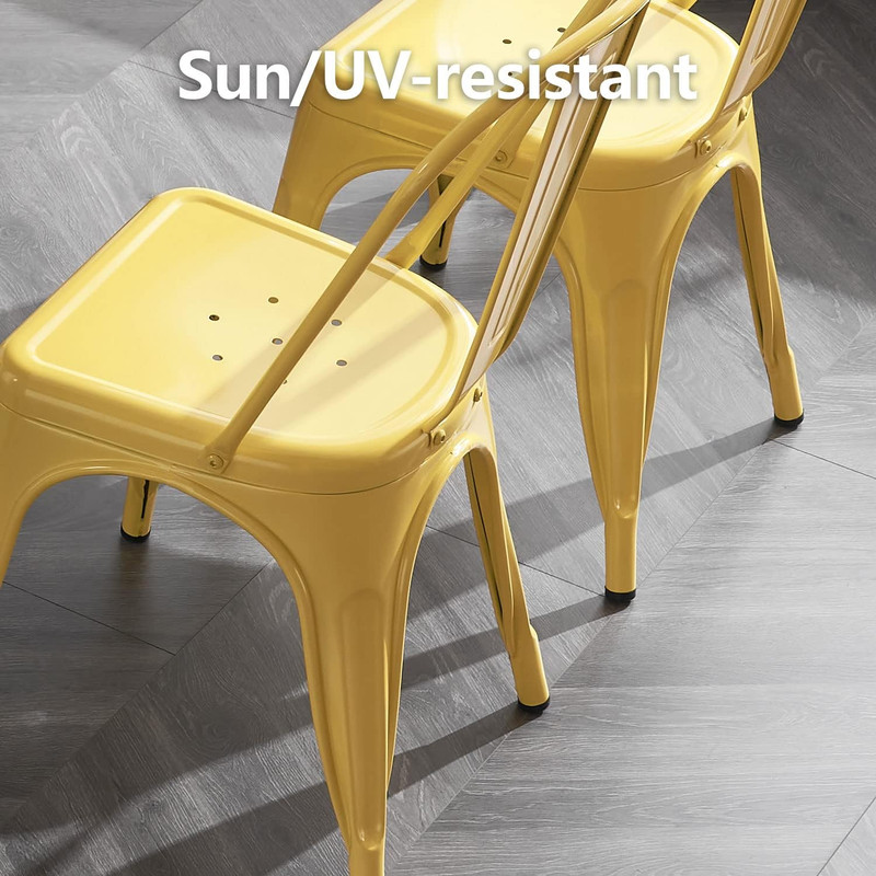 Metal Dining Chair Farmhouse Tolix Style for Kitchen Dining Room Café Restaurant gallery