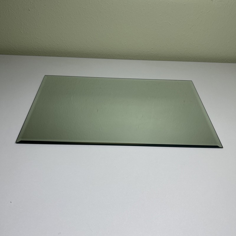 Beautiful Rectangle Center Piece Beveled Glass Mirror, 15 inch x 9.5 inch