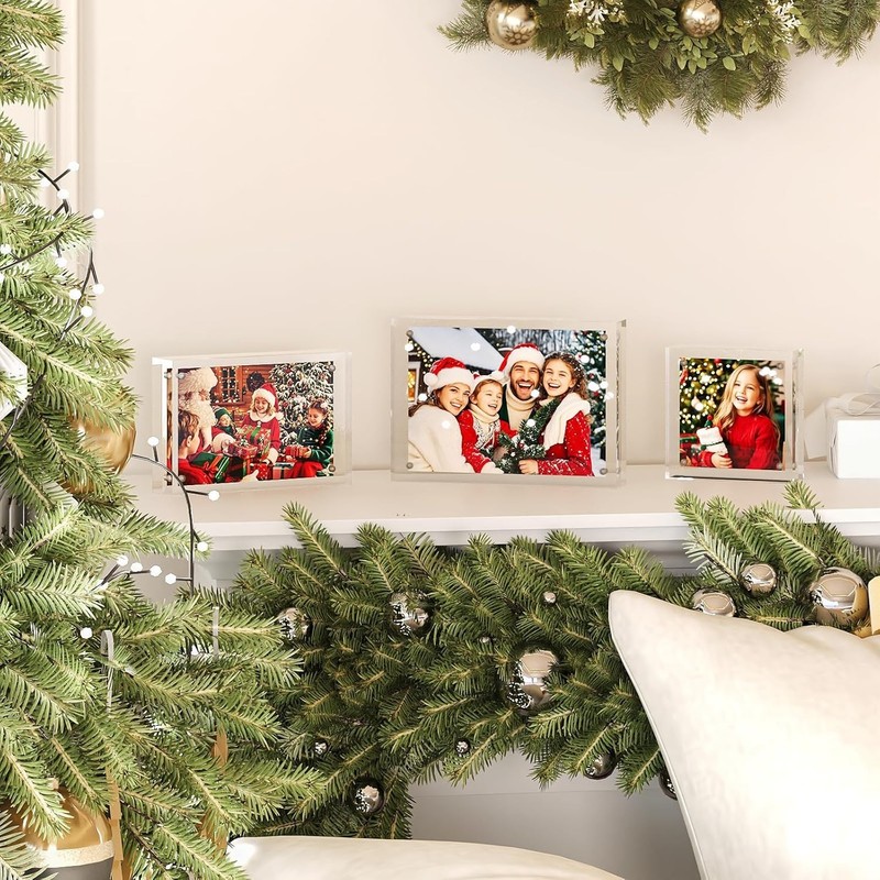 5x7 Acrylic Frames 6 Pack 20mm Thicker Frameless Clear Picture Frame Double Side gallery