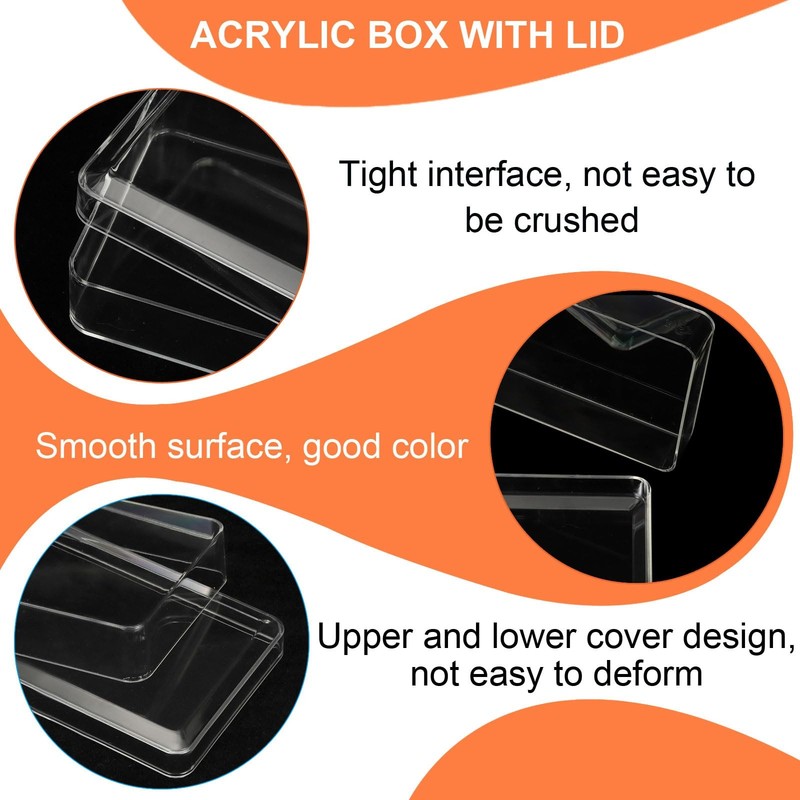 Patikil Acrylic Lid 6.69 X 3.94 X 5.31 Clear Acrylic Display Boxes Plastic gallery