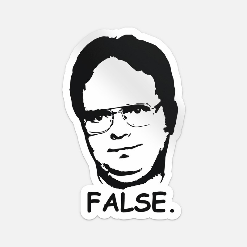 False The Office Car Bumper Vinyl Sticker Decal