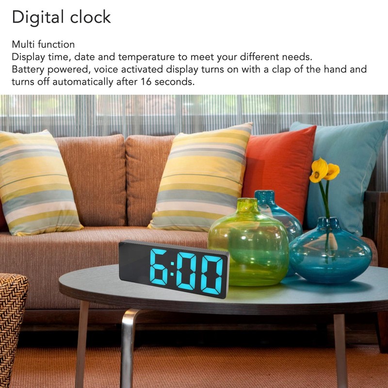 Electronic Desktop Clock Compact Size With Temp Display For Home Premium gallery