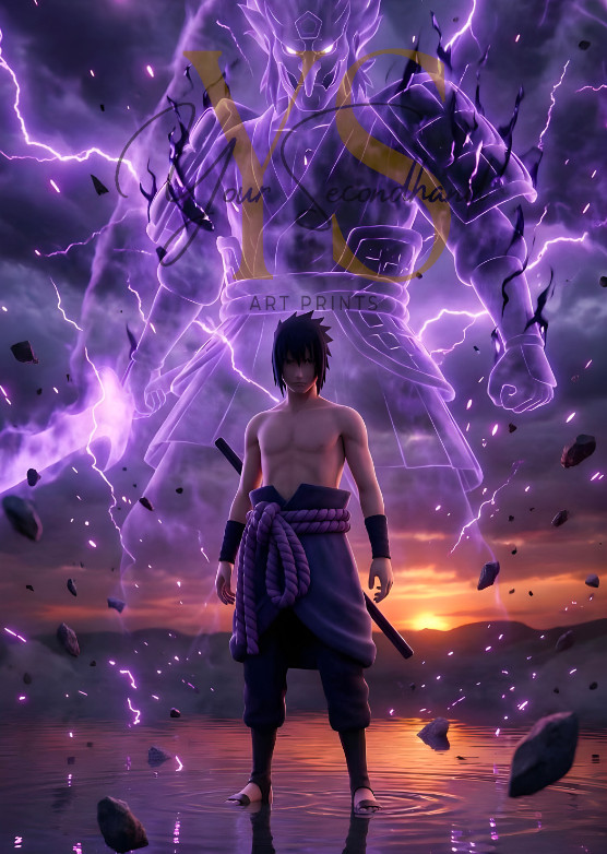 NARUTO Sasuke Uchiha poster print 11”x17” home decor glossy paper #1