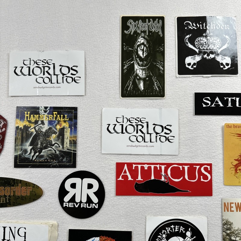 Lot 32 2000s Rock Metal Pop Music Bands Decal Vinyl Stickers Halestorm Shinedown gallery