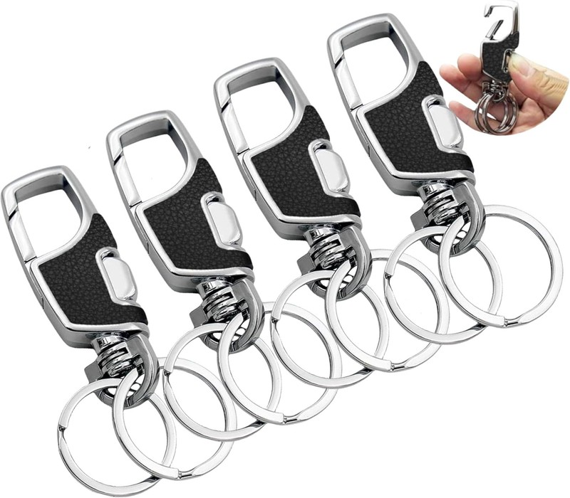 3pcs Heavy Duty Key Chain, 3 Pack Car Key Chains with 2 Metal Key Rings