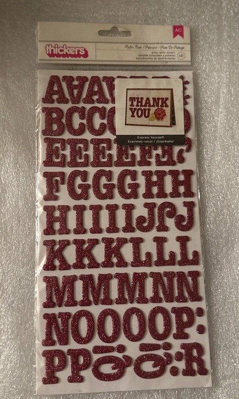 ROLLER RINK THICKER 141 Glitter Letter Stickers Alphabet & Nos New Free Shipping