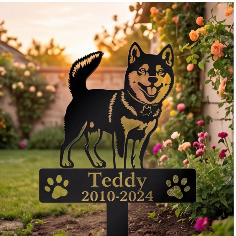 Husky Memorial Stake Personalized Metal Garden Pet Loss Sympathy Gift
