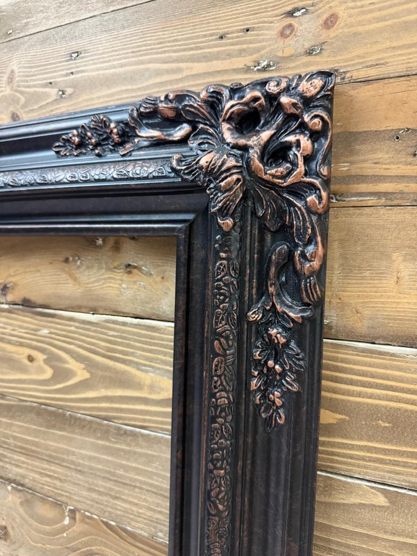22 x 28 In Stock-Traditional compo XL ornate corners wood frame, COPPER, vintage gallery