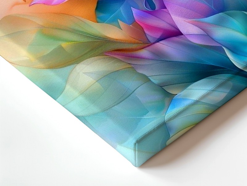 Wall Art Abstract Floral Canvas Print Colorful Petals Modern Home Decor 30x60 gallery