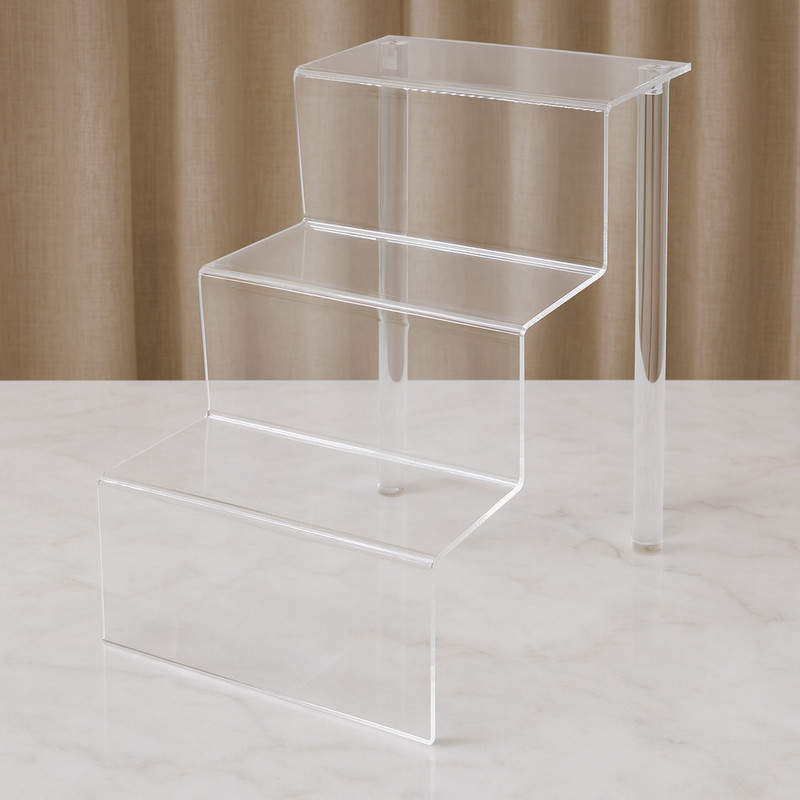 888 Display Three-Tier Acrylic Step Display Ultra Clear and Versatile Risers... gallery