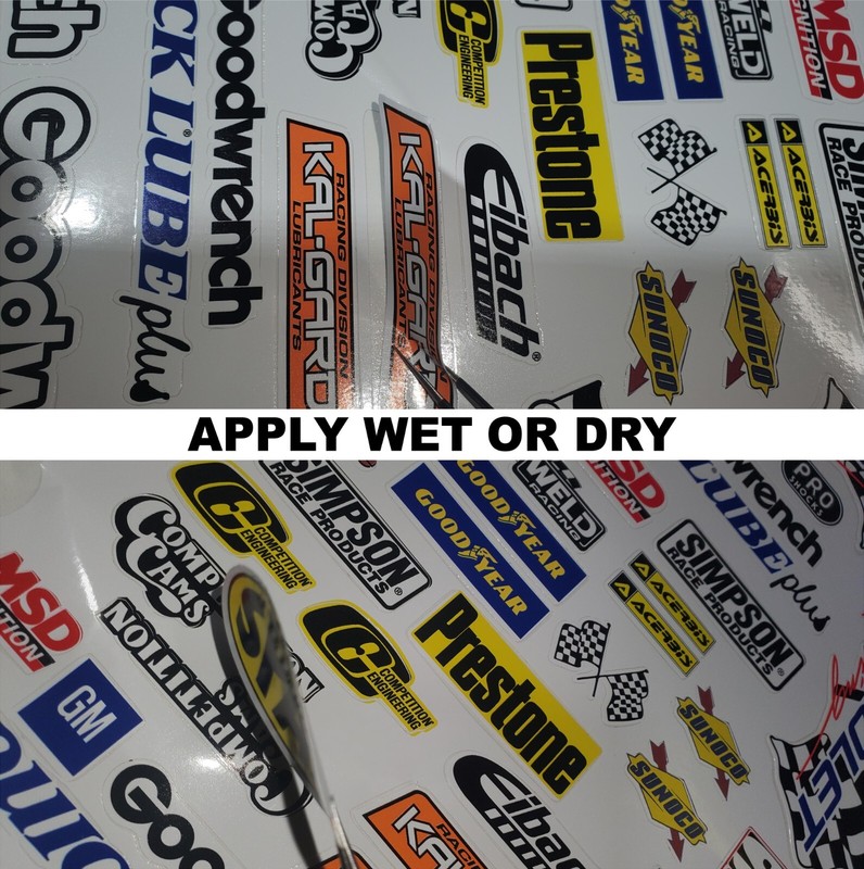 White Vinyl Sticker Sheet 52 F1rockstar-R/C MODEL Decal fits 1/24-1/16 Scale CUT gallery