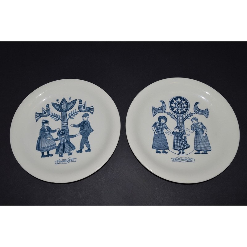 Vintage Royal Sphinx Staphurst Spakenburg Holland Plates Delft Type Dutch Plates
