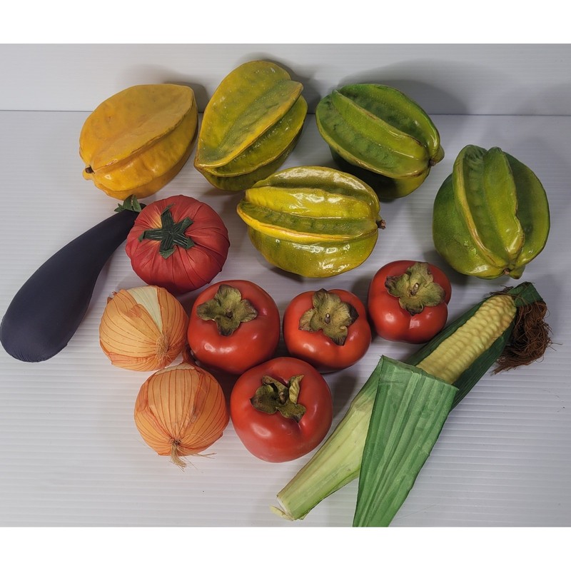 Faux Fruit and Vegetable Assortment Home Decor Mixed Lot Realistic Prop