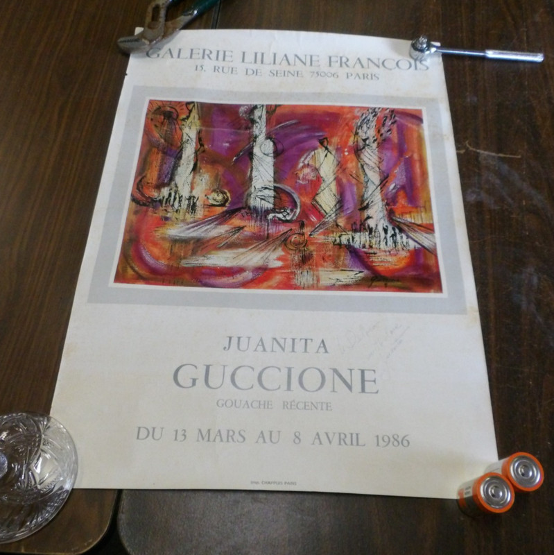 Juanita M. Guccione: Galerie Liliane Francois Poster .. Signed 18″x25″