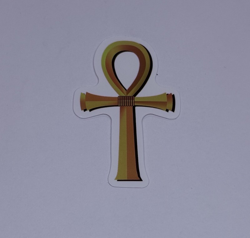 Golden Ankh Egyptian Symbol Sticker Decal Mythical Egypt Art Vinyl Journal Tc9