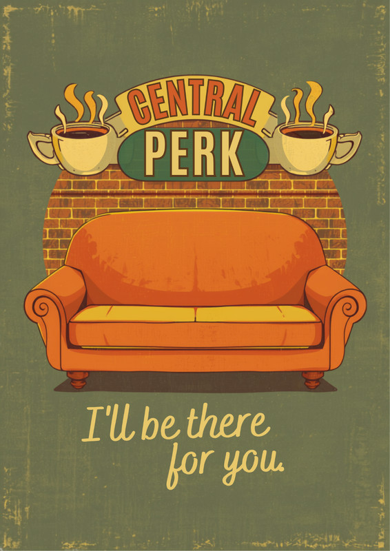 Central Perk Friends Wall Collage Promo Style Poster