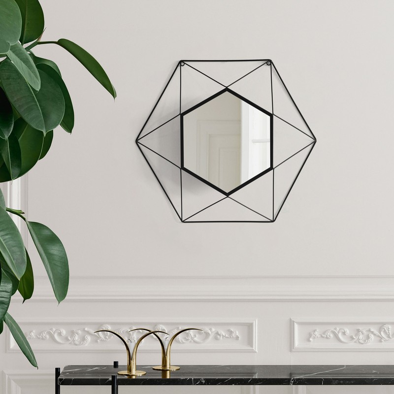 NEW Uniquewise Decorative Metal Wall Mounted Modern Mirror