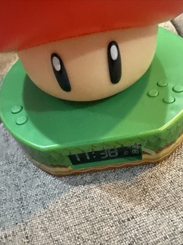 Super Mario Mushroom Digital Alarm Clock and Mood Light with USB Cable gallery