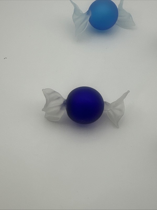GlassOfVenice Murano Glass Round Candy - Cobalt Blue, Light Blue, Green And Red gallery