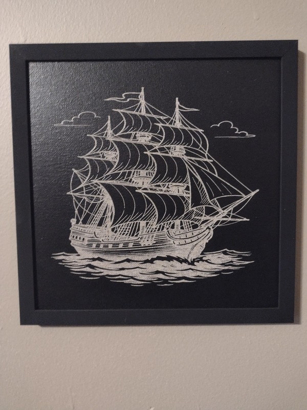 Nautical Art Plaques - Ships and Wheel - Wall or Desk Mount - Lot of 3 gallery