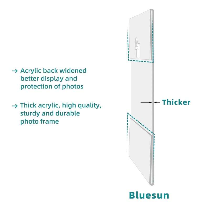 4x6 Picture Frame set of 2 pack Acrylic Frames - Transparent 8x10 Clear Wall ... gallery