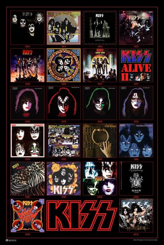Kiss Poster Album Covers Records Vinyl Destroyer Heavy Metal Music Poster 24×36